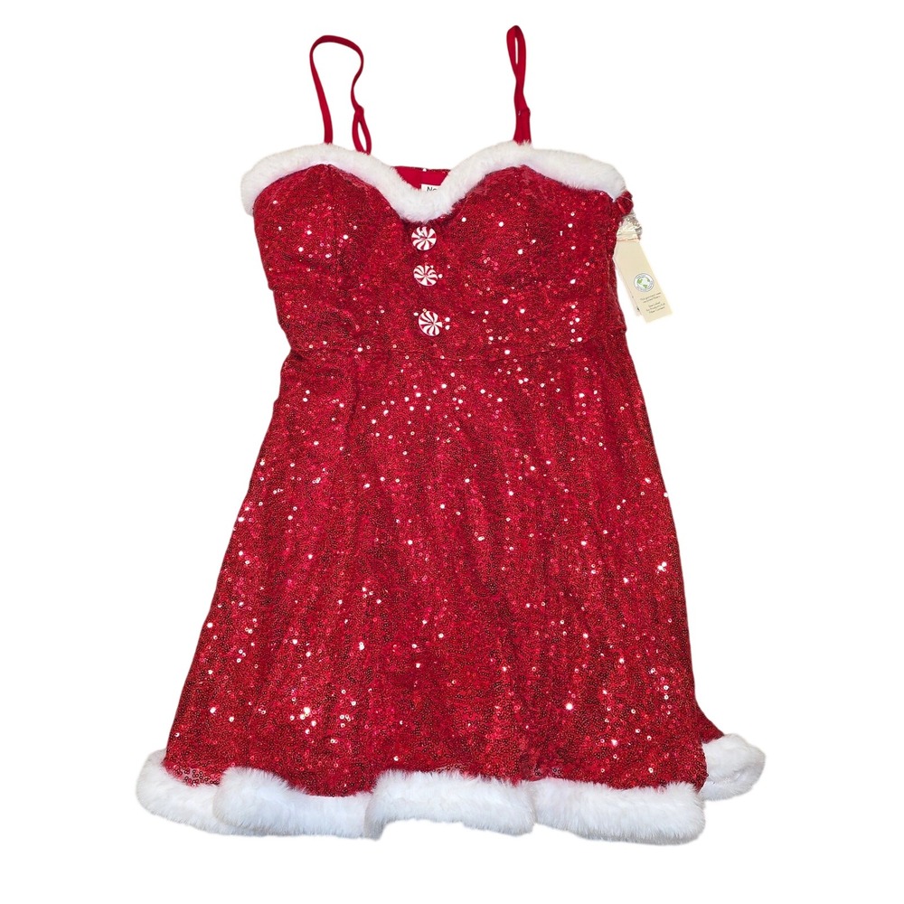 NWT‎ No Boundaries sparkly red mini dress sz L